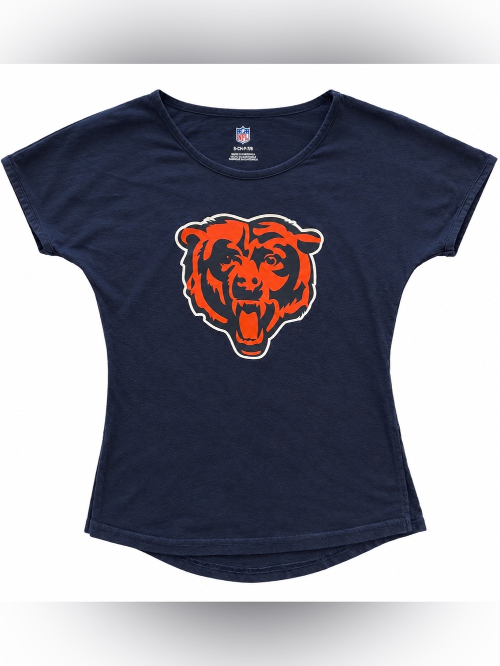 Chicago Bears NFL Girls Navy Logo T-Shirt Size 7/8